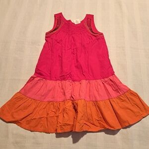 Crazy 8 girls size Large or 10/12 color block tank dress, sequin accents no fade